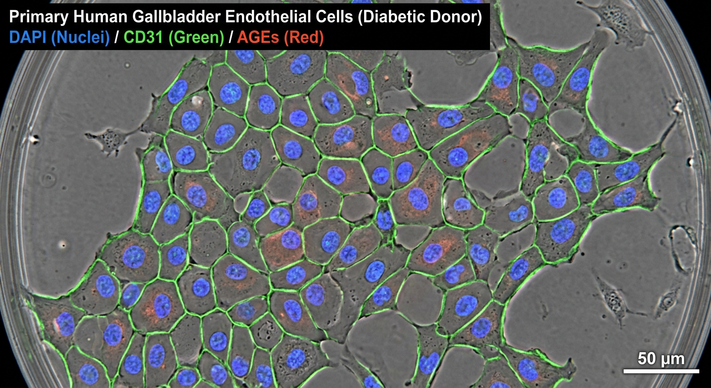 Human Primary Diabetic Gallbladder Endothelial Cells